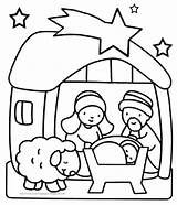 Coloring Pages Christmas Xmas Nativity Jesus Baby Bible Christian Colouring Kids Printable Kleurplaten Kerst Search Manger sketch template