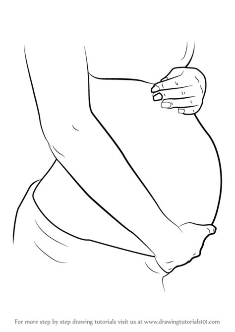 learn how to draw pregnant belly other people step by step drawing