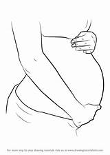 Pregnant Stomach sketch template