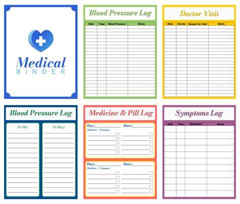 printable medical binder forms printableecom