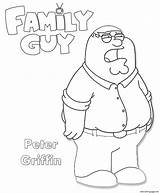 Peter Griffin Guy Coloring Family Pages Printable sketch template