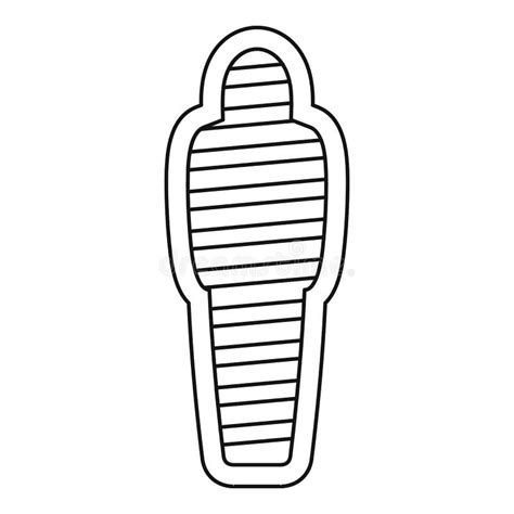 sarcophagus icon outline style stock vector illustration  coffin