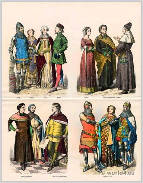 english medieval fashion in the 14th century gothic clothing middle