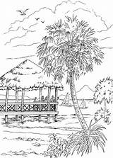 Coloring Pages Seashore Scenes Book Beach Adult Colouring Visit Landscape Publications Dover Welcome Haven Creative sketch template