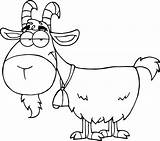 Goat Coloring Cartoon Printable sketch template