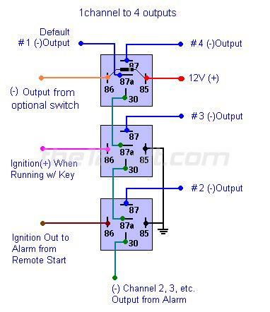 wiring diagram   volt relay