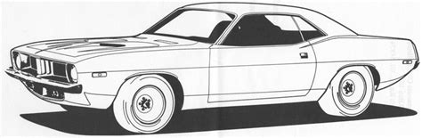 muscle car coloring pages pin cuda colouring pages  pinterest kids coloring pages coloring