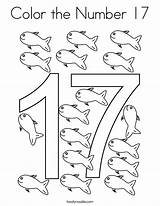 17 Number Coloring Color Preschool Pages Template Worksheets Kindergarten Twistynoodle Noodle Learning Activities Counting Cursive Built California Usa Numbers Choose sketch template