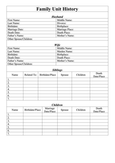 printable genealogy forms individual worksheet