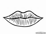 Lips Coloring Pages Drawing Lipstick Smiling Getdrawings Parts Body Online sketch template