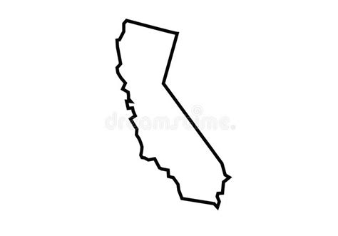 forma de estado de mapa de esquema de california ilustración del vector