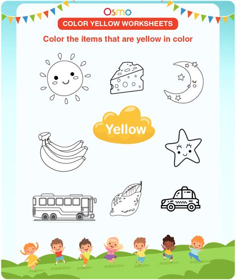 color yellow worksheets   printables