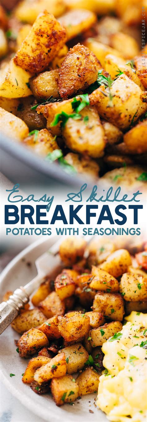easy skillet breakfast potatoes recipe  spice jar