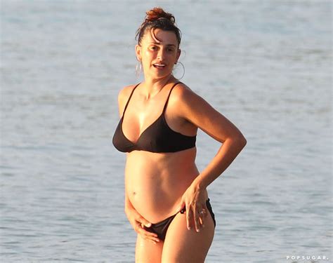 pregnant penelope cruz bikini pictures popsugar celebrity