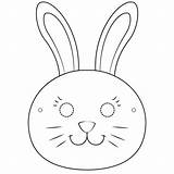 Coloring Mask Bunny Printable Pages Easter Masks Categories sketch template