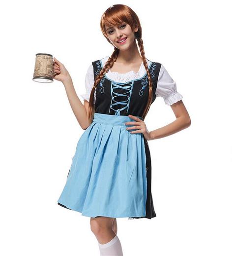 womens german traditional dirndl dress oktoberfest beer costume
