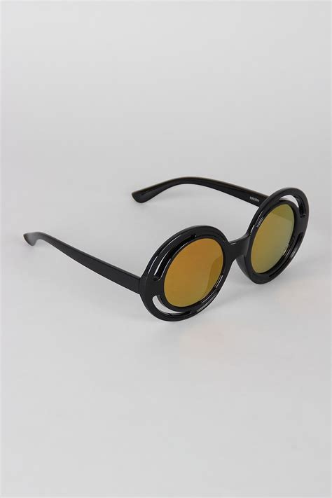 bugs eye cutout round sunglasses round sunglasses sunglasses