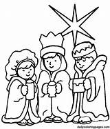 Coloring Pages Christmas Nativity Wise Men Three Printable Kids Popular sketch template