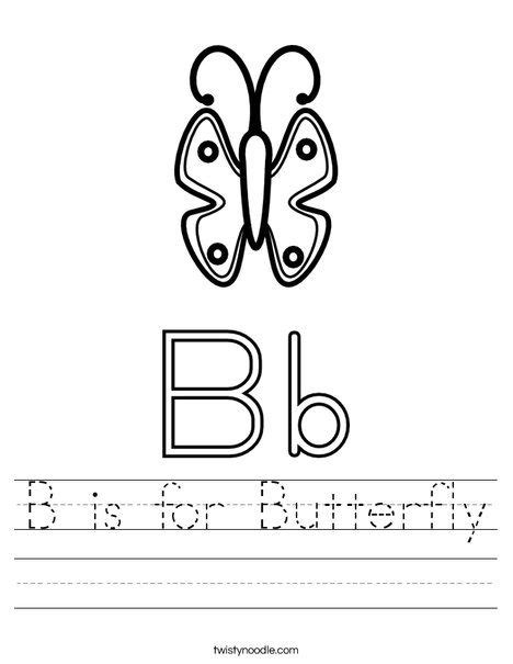 butterfly worksheet  twistynoodlecom    butterfly