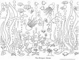 Ocean Coloring Sea Pages Under Life Waves Colouring Kids Sheet Deep Color Adult Drawing Clipart Sheets Adults Print Template Templates sketch template