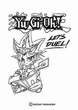 Yugioh Coloring Pages Gi Yu Oh Duel Let Print Color Kids Cartoons Hellokids Online sketch template