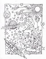 Coloring Pages Galaxy Adults sketch template