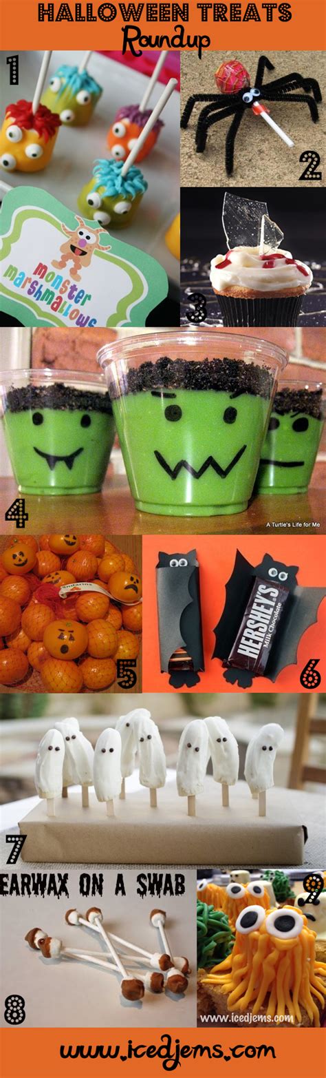 simple halloween sweets iced jems