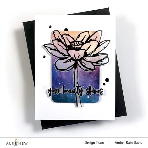 altenew clear stamps inked lotus