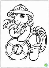 Dinokids Coloring Little Pony Close sketch template