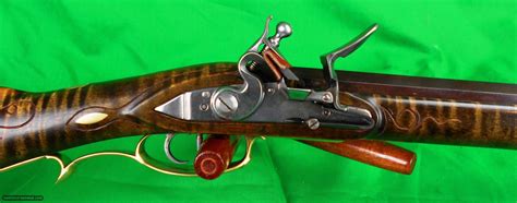 custom   cal flintlock muzzleloader beautiful rifle