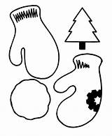 Coloring Christmas Mittens Pages Season Tree Learning Years Pre sketch template