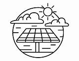 Solar Colorear Energia Solare Disegno Dibuixos Energ Dibuix Fuentes Coloringcrew Ambiente Meio sketch template