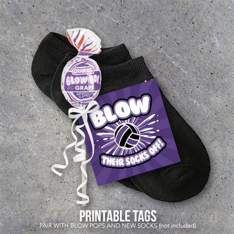volleyball blow  socks   purple printable instant