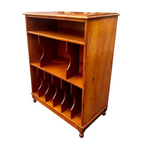 vintage large walnut vinyl record cabinet shelf scranton antiques