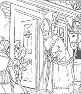 Nikolaus Sinterklaas Topkleurplaat Hoor Klopt Daar Kleurplaten sketch template