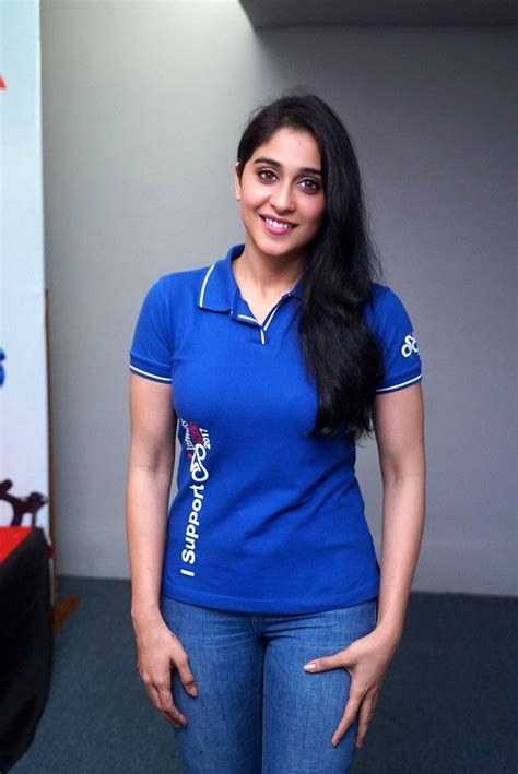 Beautiful Telugu Actress Regina Cassandra Long Hair In Blue T Shirt