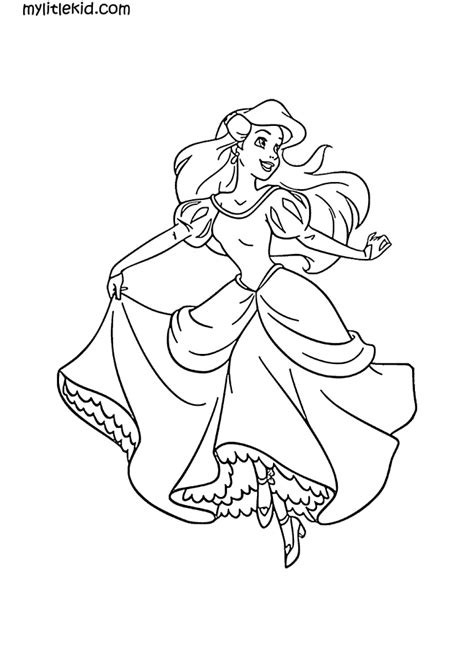 arielle   mermaid coloring pages print  girls