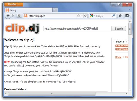 convert and download youtube videos to hq mp4 and mp3 with clip dj ~ it online school