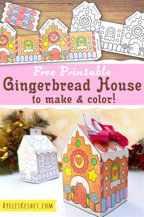 diy gingerbread house ornament    printable
