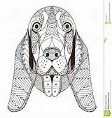 Hound Basset Zentangle Coloring Choose Board Dog sketch template