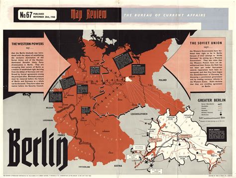 dramatic map   berlin blockade rare antique maps