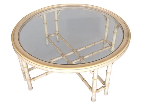 Faux Bamboo Glass Top Coffee Table Tropical Furniture Faux Bamboo