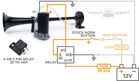 wiring diagram  motorcycle horn  relay