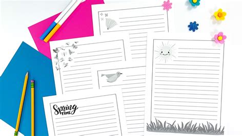 printable spring writing paper   spring writing prompts
