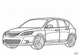 Coloring Pages Mazda Mx Miata Sportif Drawing Rx Hatchback Sketch Template 2009 sketch template