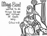 Saul King Bible Coloring God Pages Disobeys Sunday School Crafts Lessons Kids Preschool Activity Craft Activities Sheets David Way Gods sketch template