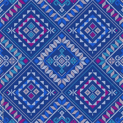 yakan weaving inspired vector seamless pattern filipino folk art background perfect