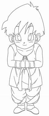 Goku Dbz Gohan Videl Vegeta sketch template