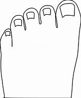 Outline Foot Clipart Cliparts Toes Computer Designs Use sketch template