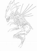 Xenomorph Coloring Pages Template Queen sketch template